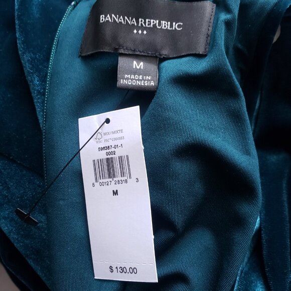 NWT BR Stretchy Velvet Teal Romper - Picture 10 of 12